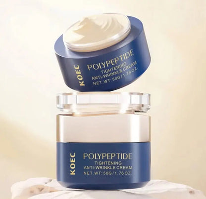 Crema antiarrugas japonesa con polipéptidos: reafirmante y tensora para rostro y cuello para mujeres. Reafirma, suaviza y reduce las líneas de expresión.