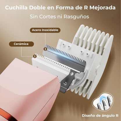 SilkTouch Afeitadora Eléctrica de Doble Cabeza para Mujeres - Eliminación de Vello Impermeable e Indolora para Rostro, Cuerpo y Bikini