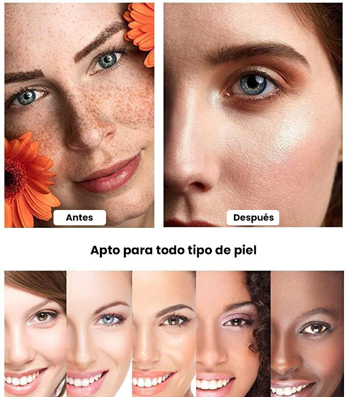 Base líquida hidratante SPF15, alta cobertura, resistente al agua, larga duración, acabado mate y que se adapta a tu tono de piel